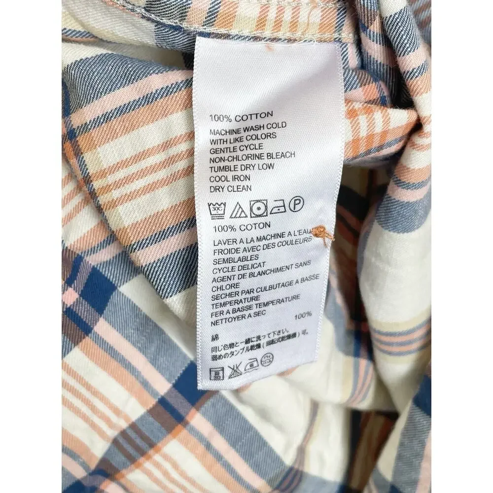 Tommy Bahama Mens Orange Striped Button Down Shirt Small 100% Cotton Pre-owned - Picture 8 of 12